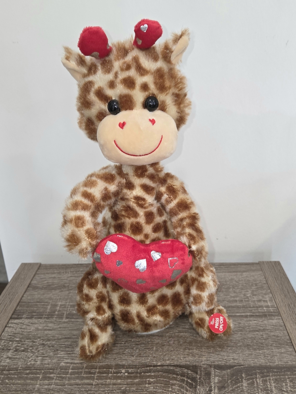 Midwood Brands Giraffe Valentine's Day Plush 14" Stuffed Animal Singing & Dancin
